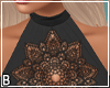 Black Lace Cut Halter