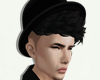 Black hair hat model