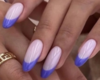 Blue pink nails