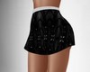 black embroidered shorts