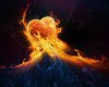 fiery heart background