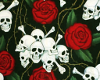 skull and roses earrings