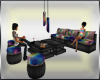 Chat Couch with Stools 