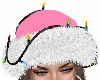 Pink Xmas Hat W/Lights