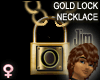 Gold Lock Necklace O (F)