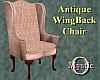 Antq Wingback Chair LtPk