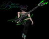 Electric green guitar