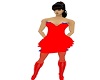 red caz party dress