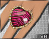 [SA] Zebra Heart Ring