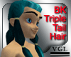 BK Triple Tail Hair Cyan