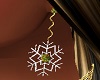 Snowflake Earrings-Gold