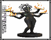statue w/animated fire