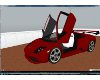 Dark REd Lamborghini car