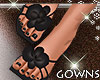Spring Flower Mules Blk