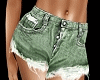 Denim shorts - green