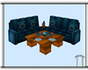 Bary Blue Couch Set w tb