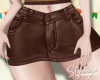 S. Leather Skirt Brown