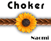 Sunflower Leather Choker