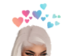 rainbow floating hearts