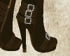E! Brown Buckled Boots