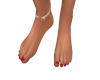 realistic feet red