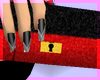[D] red and black purse