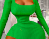Split Dress Green