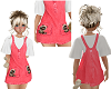 Kids Red Overalls