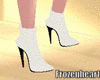shiny white heels