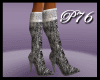 [P76]black sparkle boots