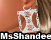 Platinum rose earrings