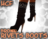 HCF Brown Rivets Boots F