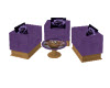 purple rose seating set