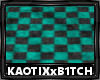 Teal&Black Checker Carpt