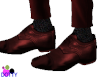 Red formal shoes