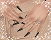 black nail w/ ring