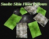 Sleek Green Snake Pillow