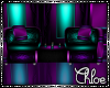 Teal ~ Purple Chat Set
