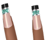 Teal Nebulix Nails