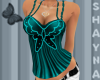 SE-Teal Butterfly Top