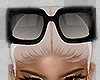 black glasses head