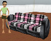PixiePinkPlaid 4st sofa