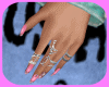 Pink Nails + Rings