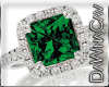 Emerald Halo Diamond Rin