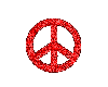 Red Peace Sign