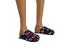 Color Paw Print slippers