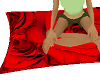 red rose pillow