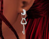[J] Diamond Key Earrings