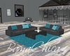 bp Teal/Gray Couch Set