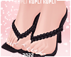 $K Black Sandals